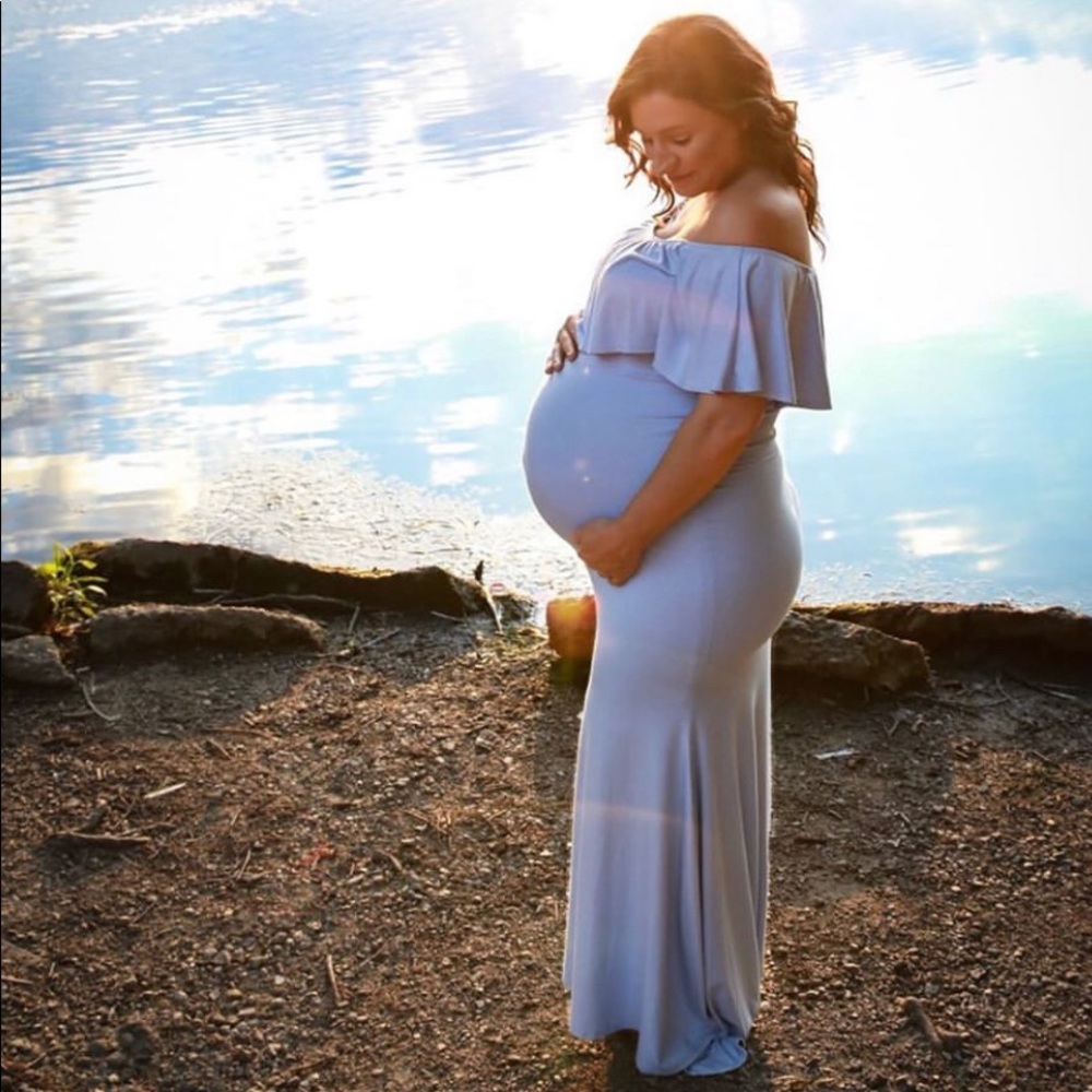 Baby Blue PinkBlush Maternity Dress
